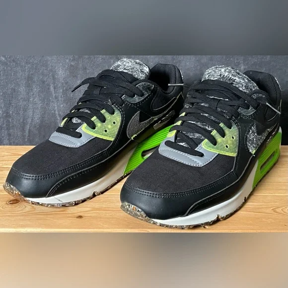 Nike Air Max 90 M2Z2 Recycled Wool Pack - Size 12 - Black Electric Green - Picture 9 of 16